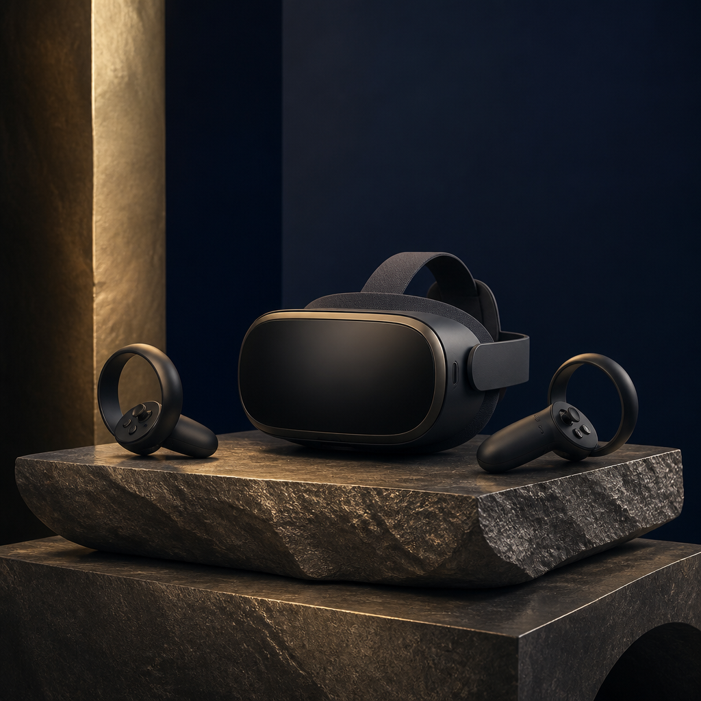 VR-гарнитура и контроллеры